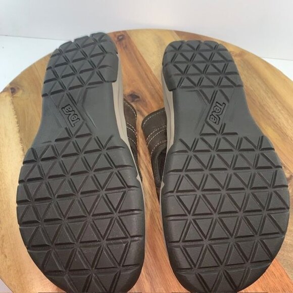 Teva Langdon Slides Mens Size 13 Brown Waterproof Leather Comfort Slip On 101515 main image 11